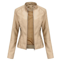 Helen | Refined Stand-Collar Moto Jacket