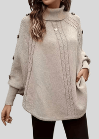 HOPE | High-neck cable-knit sweater