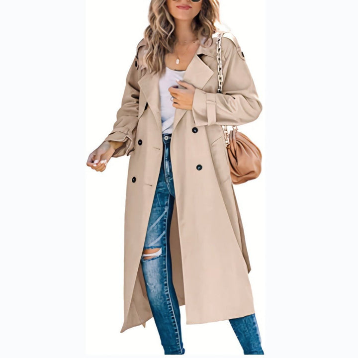 Juliet | Double-Breasted Belted Longline Trench Coat - My Store