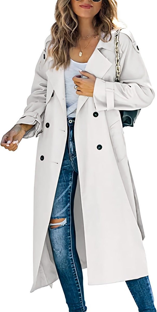 Juliet | Double-Breasted Belted Longline Trench Coat - My Store