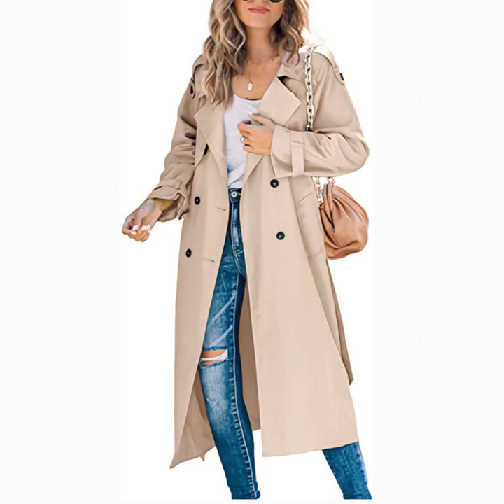 Juliet | Double-Breasted Belted Longline Trench Coat - My Store