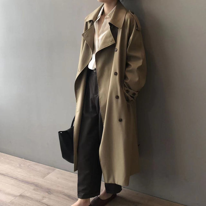 Katherine | Double-Breasted Belted Long Trench Coat - My Store