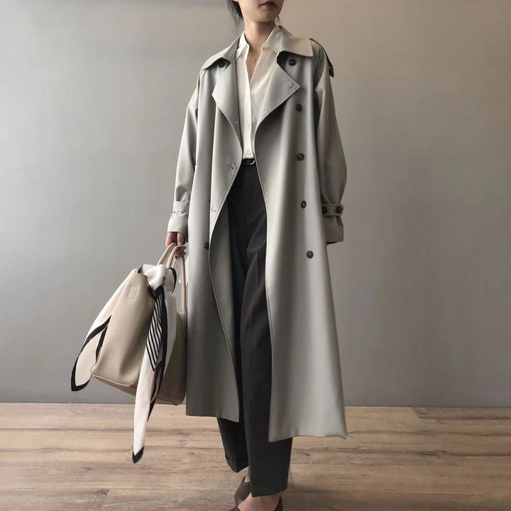 Katherine | Double-Breasted Belted Long Trench Coat - My Store