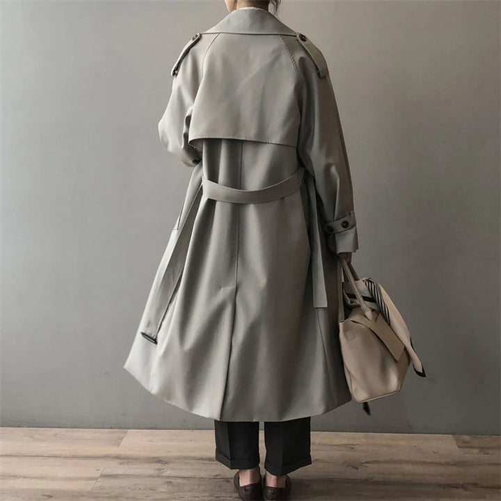 Katherine | Double-Breasted Belted Long Trench Coat - My Store