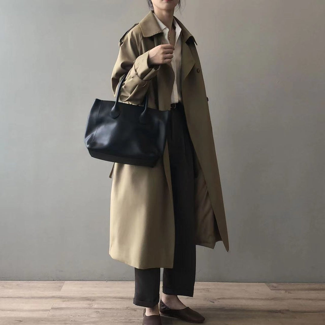 Katherine | Double-Breasted Belted Long Trench Coat - My Store