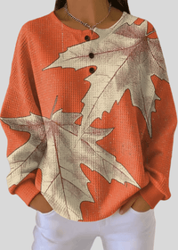LILY | Oversized sweatshirt with leaf print