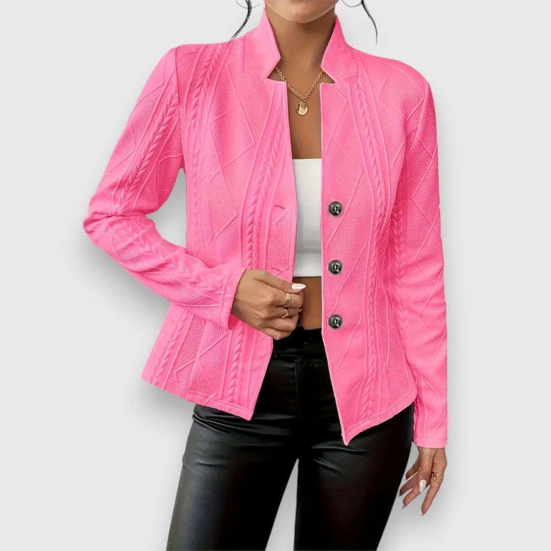 Loretta | Textured Button-Front Cardigan - My Store