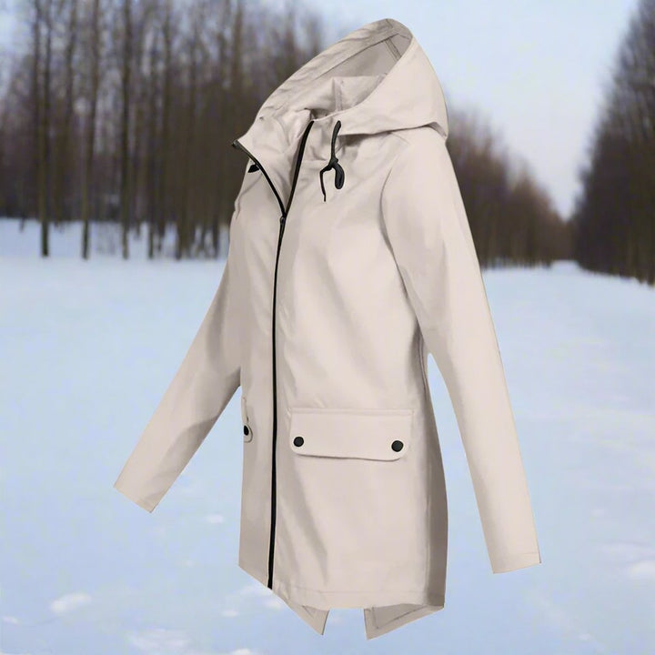 Lorraine | Hooded Waterproof Longline Rain Jacket - My Store