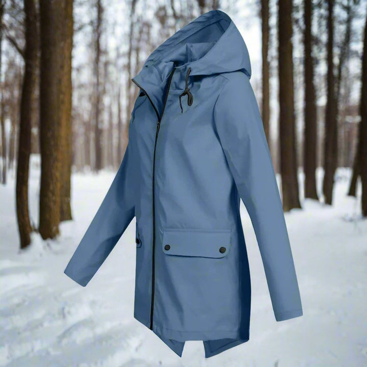 Lorraine | Hooded Waterproof Longline Rain Jacket - My Store