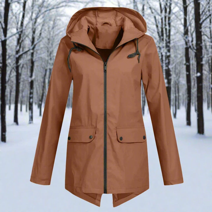 Lorraine | Hooded Waterproof Longline Rain Jacket - My Store