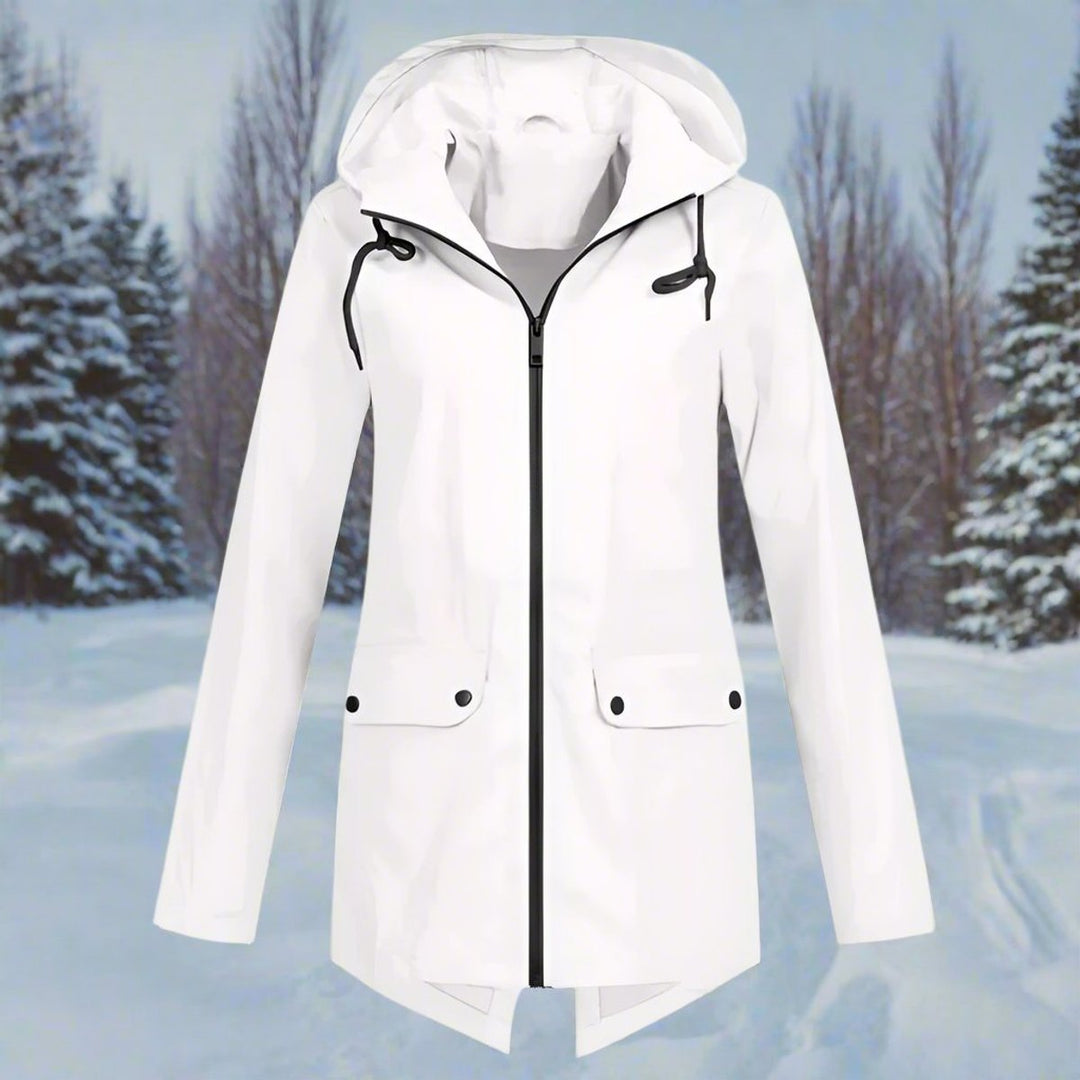 Lorraine | Hooded Waterproof Longline Rain Jacket - My Store