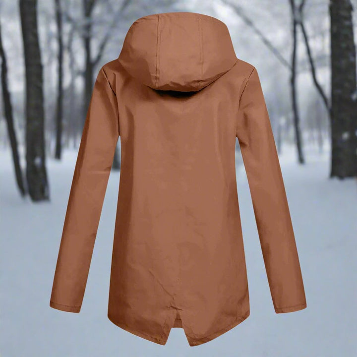 Lorraine | Hooded Waterproof Longline Rain Jacket - My Store