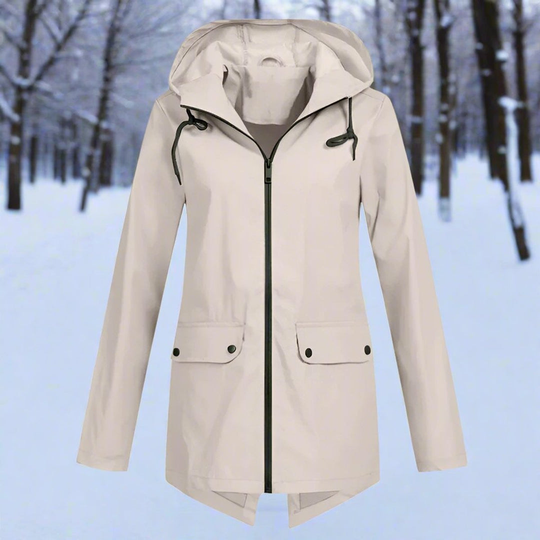 Lorraine | Hooded Waterproof Longline Rain Jacket - My Store