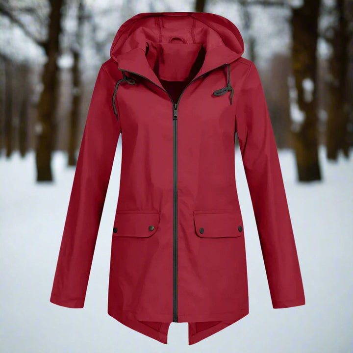 Lorraine | Hooded Waterproof Longline Rain Jacket - My Store