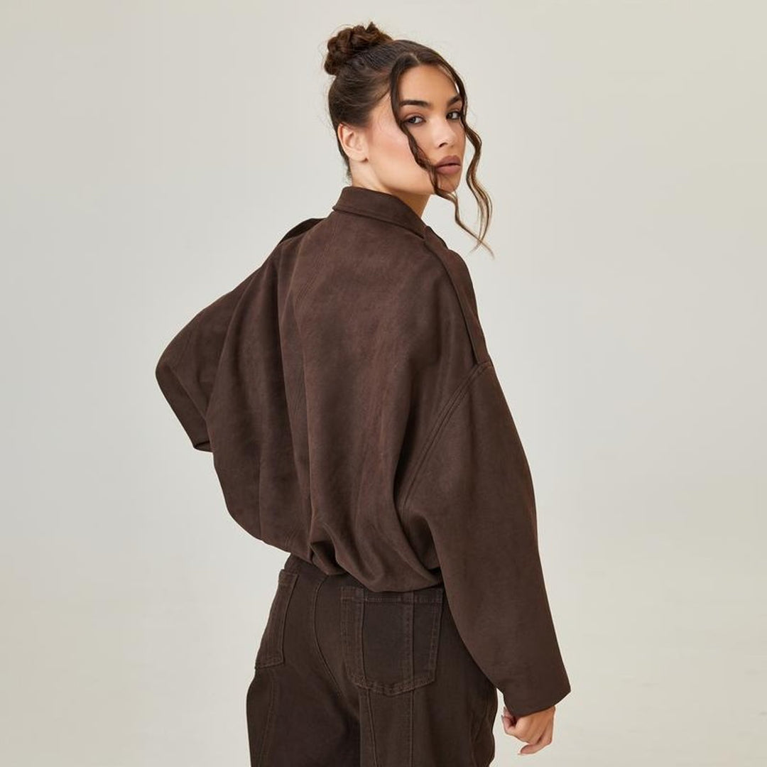 Louisa | Relaxed Oversized Bomber Jacket - My Store