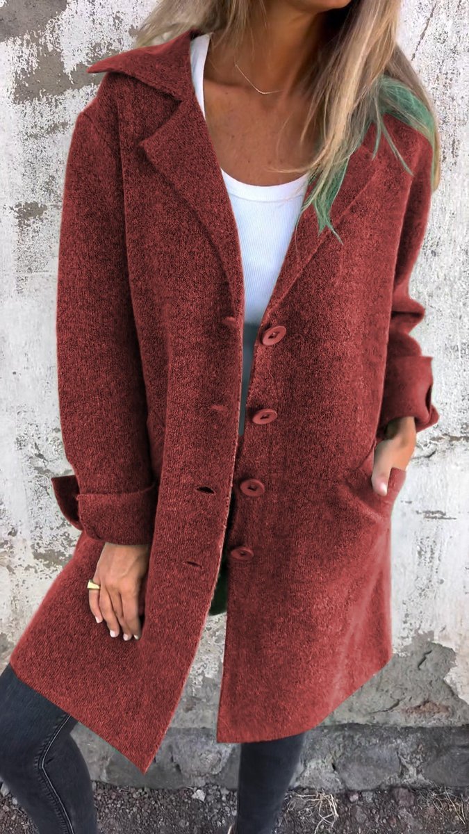 Lucille | Relaxed Longline Lapel Coat - My Store