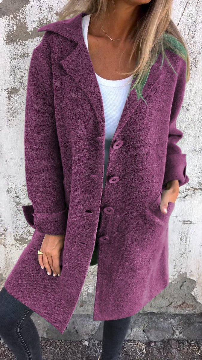 Lucille | Relaxed Longline Lapel Coat - My Store