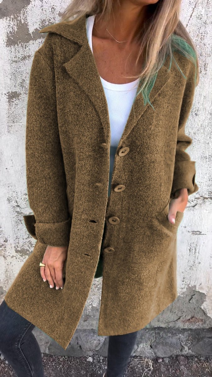 Lucille | Relaxed Longline Lapel Coat - My Store