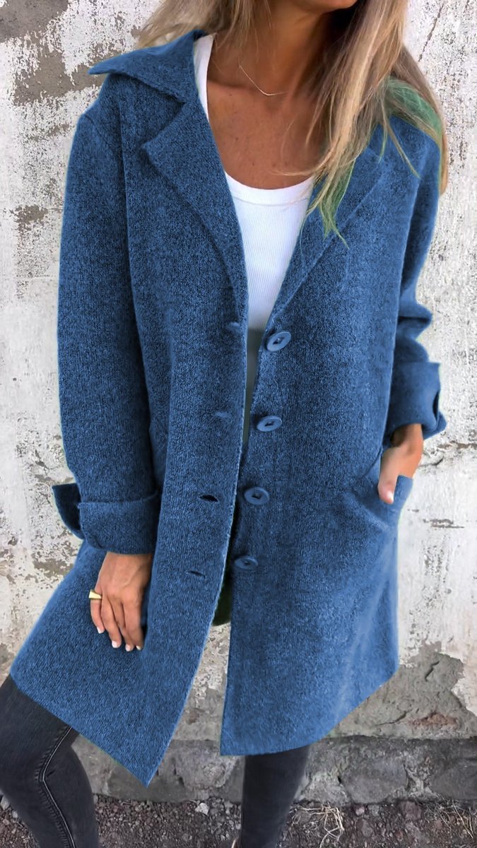 Lucille | Relaxed Longline Lapel Coat - My Store