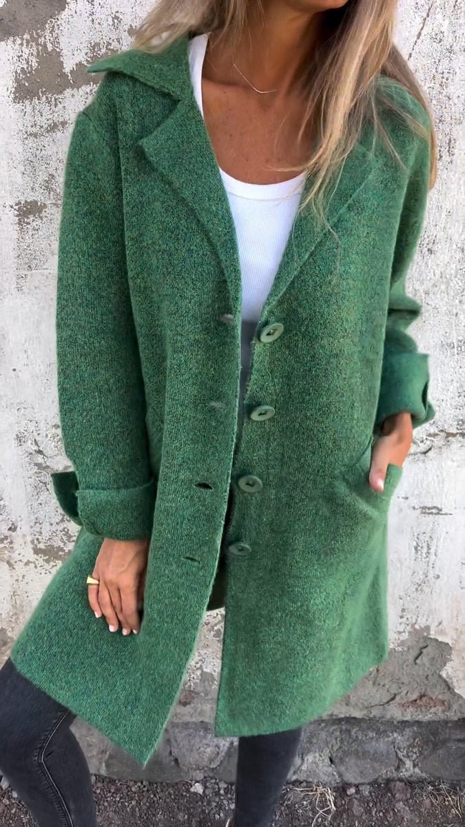 Lucille | Relaxed Longline Lapel Coat - My Store