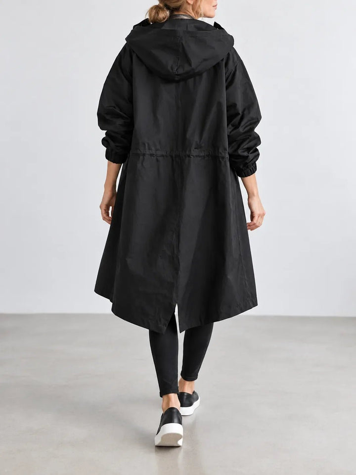 Maisie | Oversized Hooded Button-Front Coat - My Store