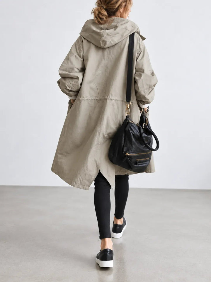Maisie | Oversized Hooded Button-Front Coat - My Store