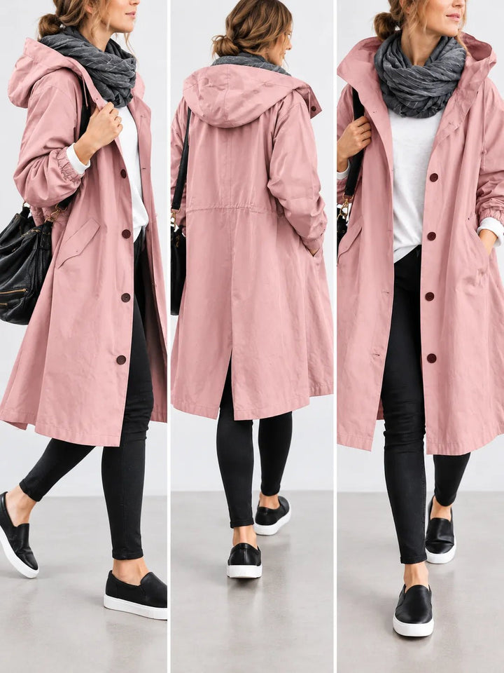 Maisie | Oversized Hooded Button-Front Coat - My Store