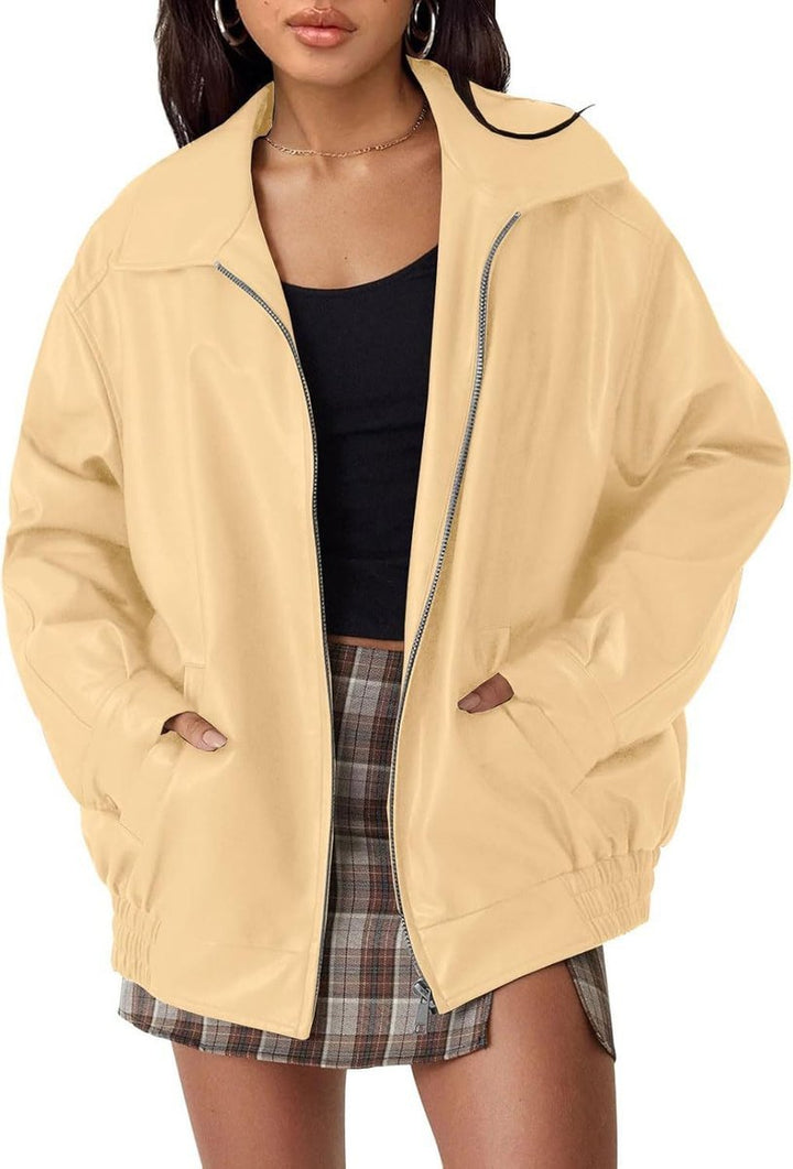 Nicola | Relaxed Zip-Up Bomber Jacket - My Store
