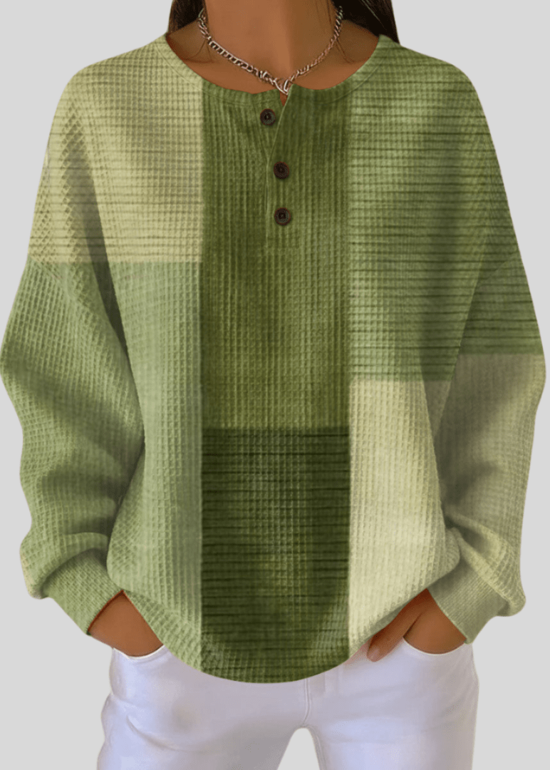 NORA | Henley sweatshirt with waffle knit - My Store
