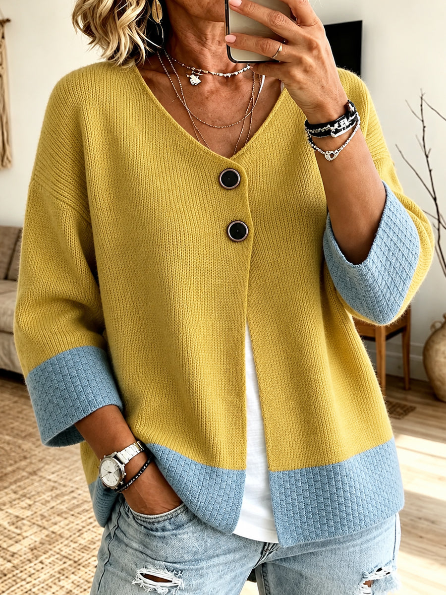 Emma | Color-block Knit Cardigan