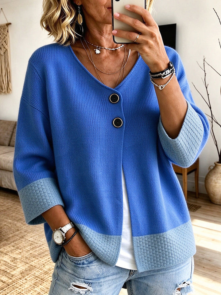 Emma | Color-block Knit Cardigan