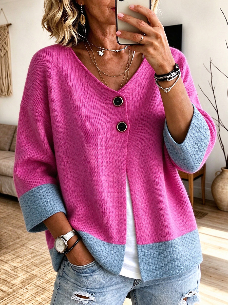 Emma | Color-block Knit Cardigan