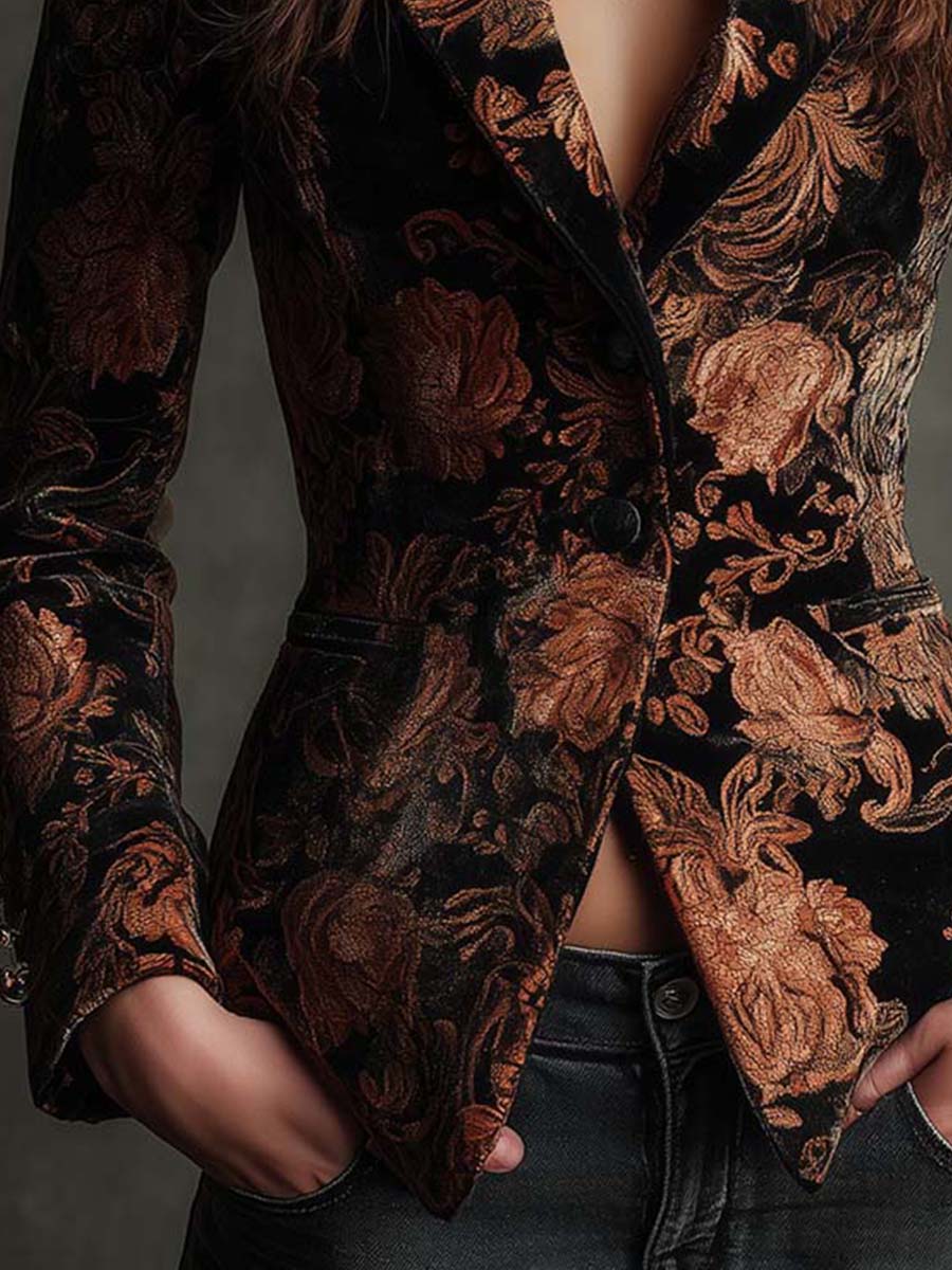 Rhiannon | Floral Tailored Blazer - My Store