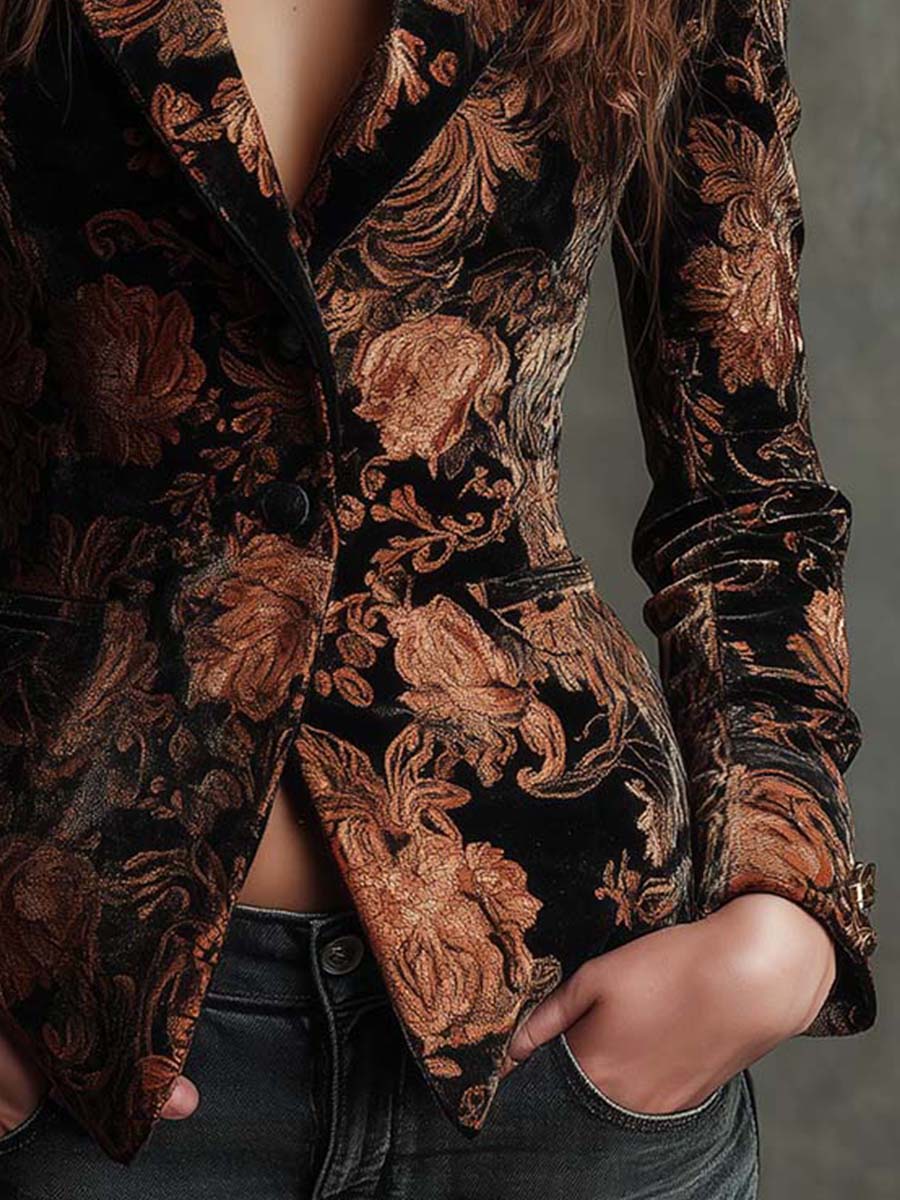 Rhiannon | Floral Tailored Blazer - My Store