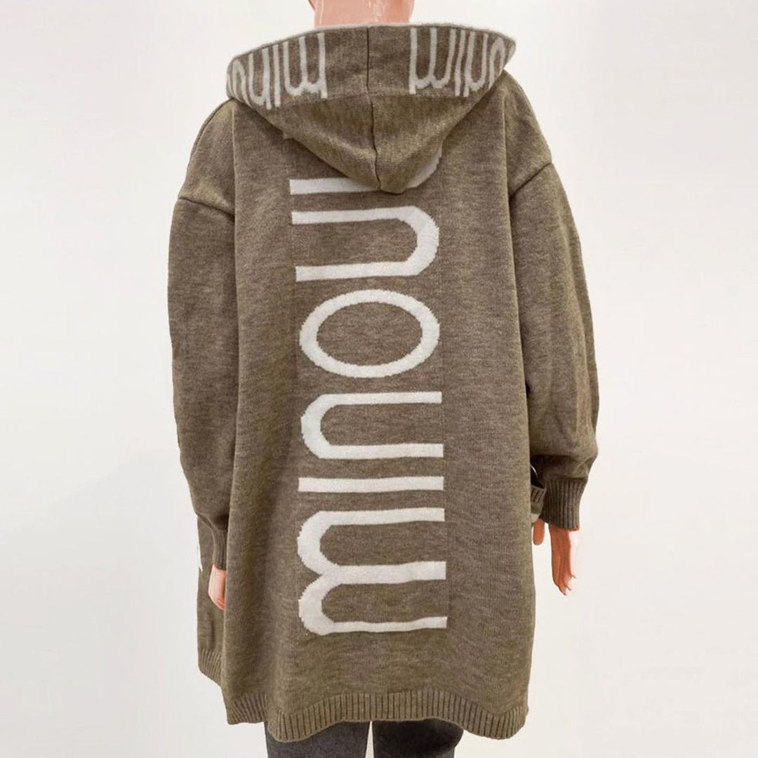 Rosabel | Hooded Open-Front Knit Cardigan - My Store