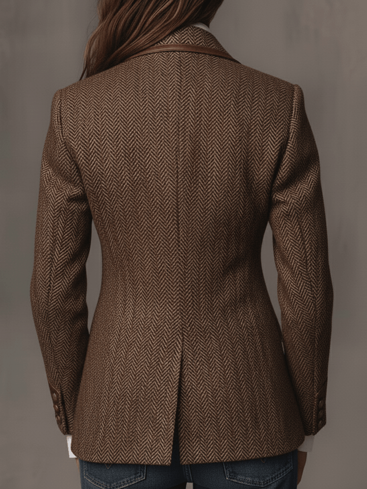 Rosaline | Herringbone Panel Blazer - My Store