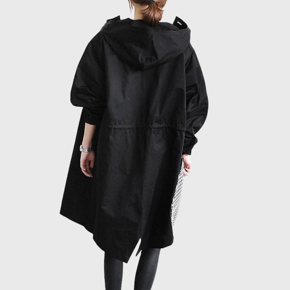 Ruth | Hooded Relaxed-Fit Long Trench Coat - My Store
