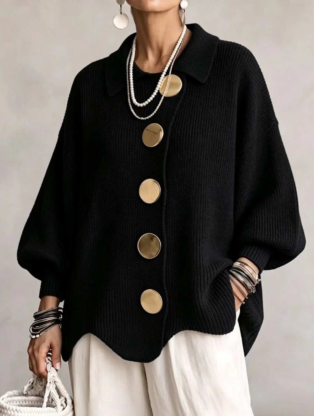 RUTH | Oversized collared cardigan - My Store
