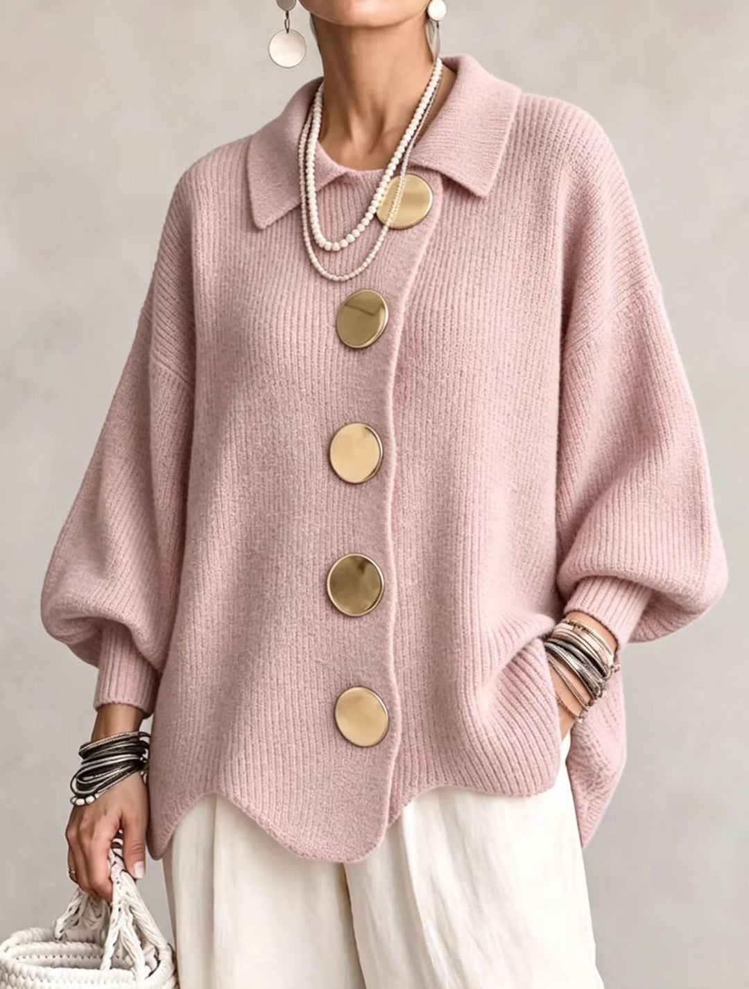 RUTH | Oversized collared cardigan - My Store