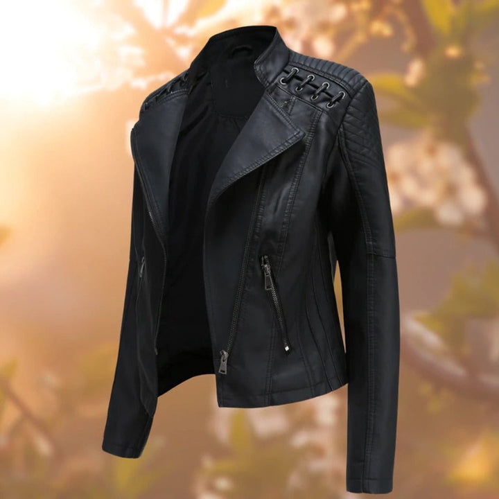 Valentina | Moto-Style Zip-Up Jacket - My Store