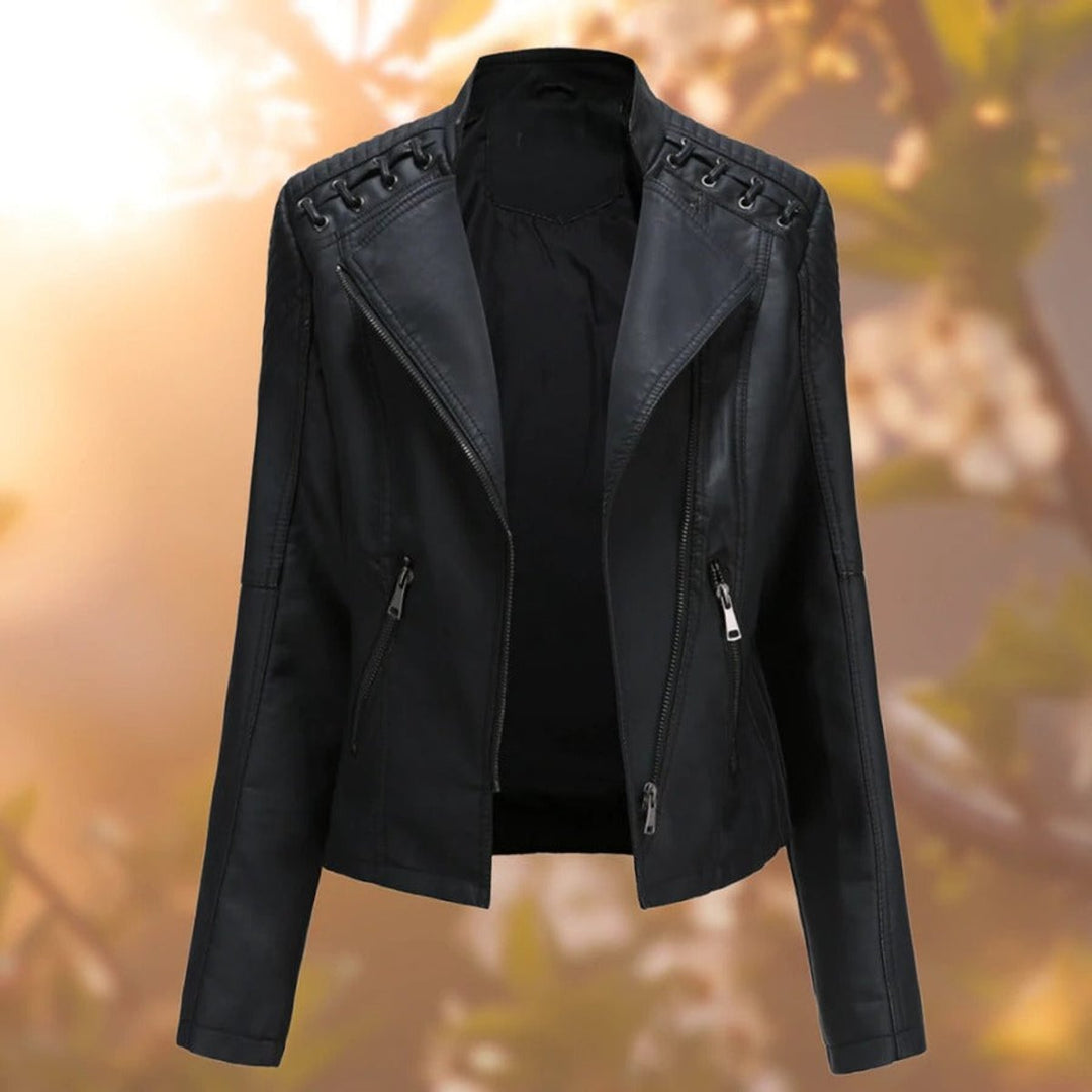 Valentina | Moto-Style Zip-Up Jacket - My Store