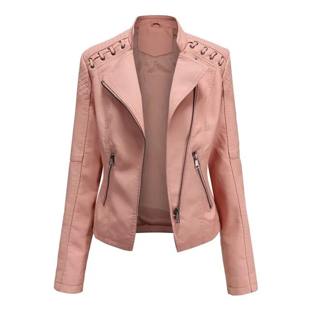 Valentina | Moto-Style Zip-Up Jacket - My Store