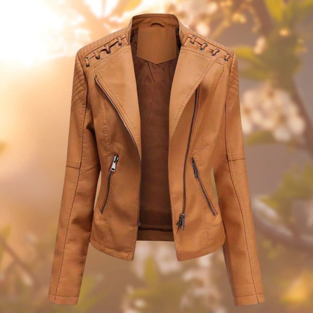 Valentina | Moto-Style Zip-Up Jacket - My Store