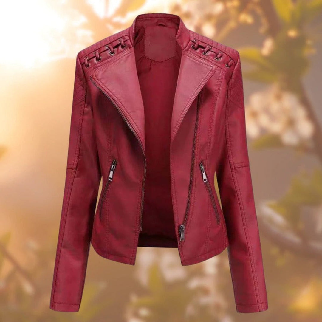 Valentina | Moto-Style Zip-Up Jacket - My Store